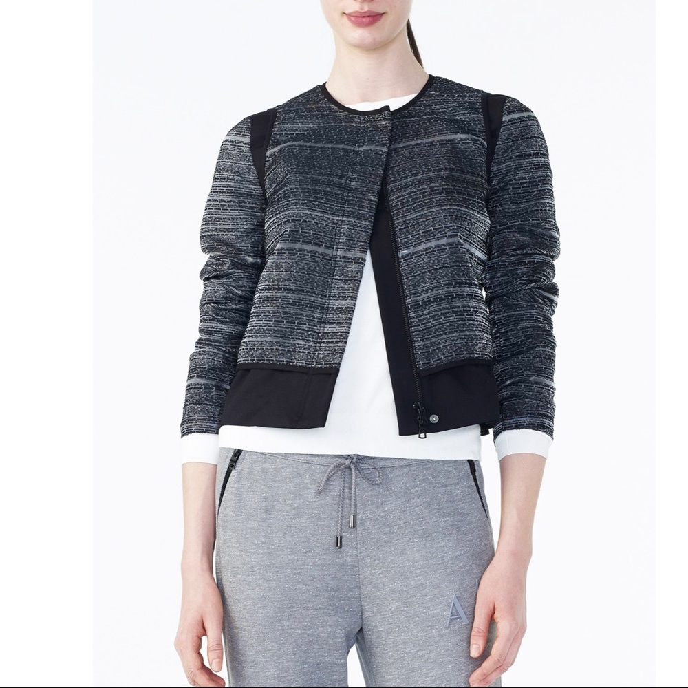 Armani Exchange layered jacquard blazer